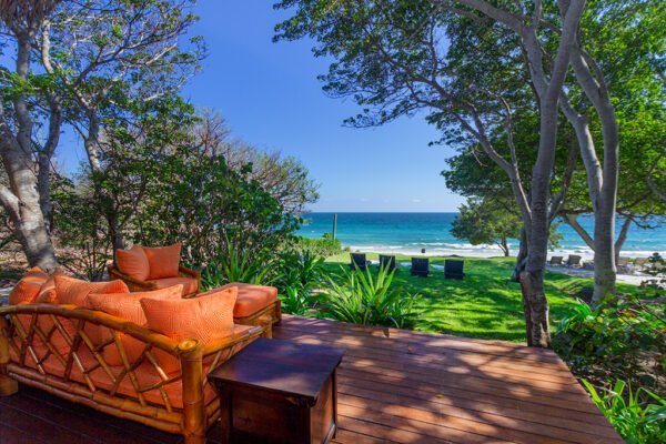 Beach palapa with private access